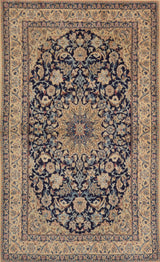 Handknuten Nain Oriental rug by Orientmattor, classic carpet with intricate patterns, measuring 211 x 127 cm.