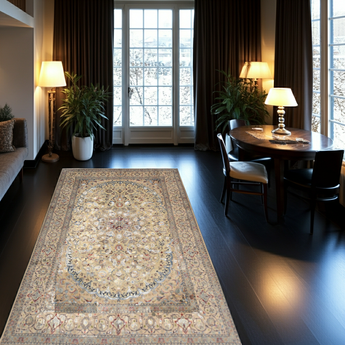 Handknuten Nain Oriental rug by Orientmattor, 310 x 202 cm, featuring intricate classic carpet patterns.