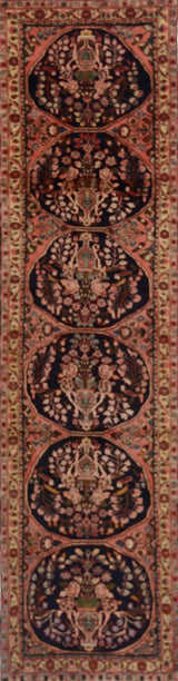 Handknuten Sanneh Oriental rug, classic carpet in 295x75 cm, by Orientmattor, featuring intricate traditional patterns.