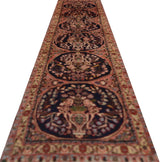Handknuten Sanneh Oriental rug, classic carpet by Orientmattor, measuring 295 x 75 cm with intricate traditional patterns.