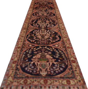 Handknuten Sanneh Oriental rug, classic carpet by Orientmattor, measuring 295 x 75 cm with intricate traditional patterns.