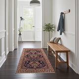 Handwoven Sanneh Oriental handknuten rug from Orientmattor, classic 295x75 cm with intricate patterns and warm color tones.