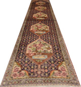 Handknuten Sanneh Oriental rug by Orientmattor, classic carpet 323x63 cm with intricate patterns and rich colors.