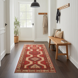 Handknuten Sarab Oriental rug by Orientmattor, 373 x 93 cm, classic woven carpet with intricate patterns and rich colors.
