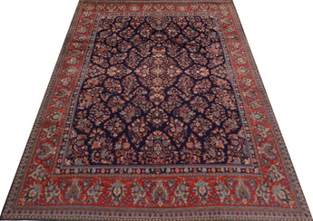 Handknuten Sarough Oriental carpet, classic design, 335x235 cm, by Orientmattor, with intricate patterns and rich colors.
