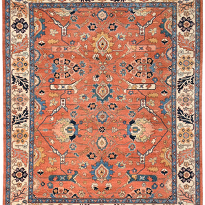 Orientmattor Handknuten Matta Serapi Oriental, classic rug in 348x274 cm with intricate patterns and rich colors.