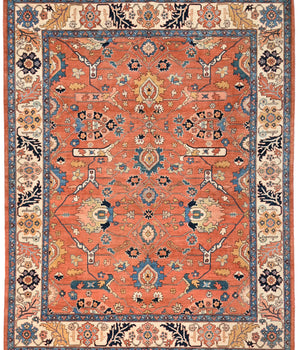 Orientmattor Handknuten Matta Serapi Oriental, classic rug in 348x274 cm with intricate patterns and rich colors.