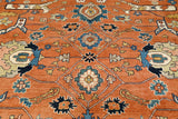 Orientmattor handknuten Serapi Oriental rug, classic carpet in 348x274 cm, detailed traditional design in natural fibers.