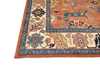 Handknuten Serapi Oriental rug by Orientmattor, classic 348x274 cm carpet with intricate patterns and rich colors.