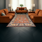 Orientmattor handknuten Serapi Oriental carpet, classic 348x274 cm with intricate patterns and rich colors, traditional design.