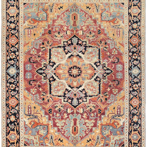Handknuten Serapi Oriental carpet, classic design, 362x278 cm, by Orientmattor, detailed woven pattern in warm tones.
