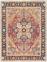 Handknuten Serapi Oriental carpet, classic design, 362x278 cm, by Orientmattor, detailed woven pattern in warm tones.