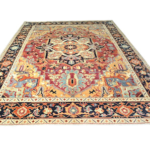 Orientmattor Handknuten Matta Serapi Oriental, classic carpet in 362x278 cm with intricate traditional patterns.