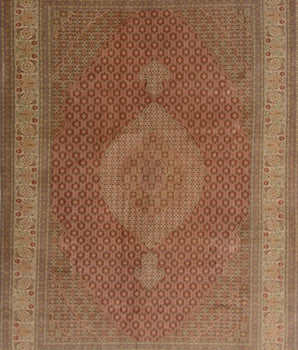 Orientmattor handknuten Tabriz Oriental carpet, 298x200 cm, classic design with intricate patterns and rich colors.