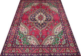 Handknuten Tabriz Persian rug by Orientmattor, classic carpet with intricate design, measuring 193 x 138 cm.