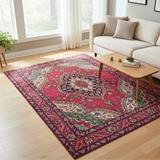 Handknuten Tabriz Persian carpet in classic style, 193x138 cm, by Orientmattor with intricate traditional patterns.