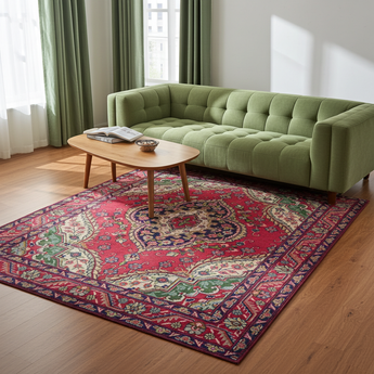 Handknuten Tabriz Persian carpet by Orientmattor, 193x138 cm, showcasing intricate traditional patterns and rich colors.