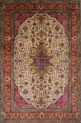 Handwoven Tabriz Persian carpet by Orientmattor, classic 293x192 cm with intricate traditional patterns.