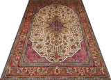 Handknuten Tabriz Persian carpet by Orientmattor, 293x192 cm, featuring intricate traditional patterns and rich colors.