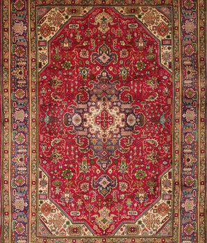 Handknuten Tabriz Persian carpet by Orientmattor, 296 x 200 cm, featuring intricate traditional patterns and rich colors.