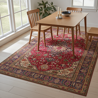 Classic Persian Tabriz handwoven carpet by Orientmattor, 296 x 200 cm with intricate traditional patterns.
