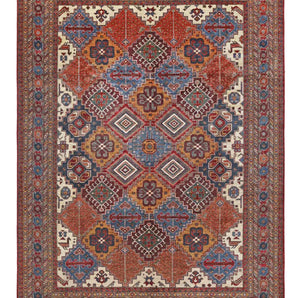 Orientmattor Handknuten Taimoori Oriental carpet, classic 370x267 cm, detailed woven design in warm tones.