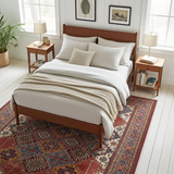 Handknuten Taimoori Oriental carpet, classic style, 370x267 cm, by Orientmattor, detailed woven pattern in warm tones.
