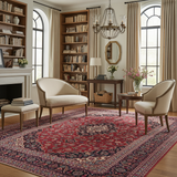 Orientmattor Kashan 59573 classic carpet with intricate floral patterns in rich, warm colors on a traditional design.