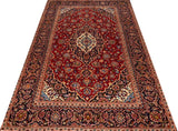 Orientmattor Kashan 61679 classic carpet with intricate patterns, detailed design, and rich colors on a soft textile background.