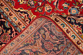 Orientmattor Kashan 61679 classic carpet with intricate patterns in warm tones, shown in a detailed close-up image.