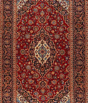 Orientmattor Kashan 61679 classic carpet with intricate patterns, showcasing traditional Persian-inspired design in rich colors.