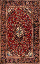 Orientmattor Kashan 61679 classic carpet with intricate patterns, showcasing traditional Persian-inspired design in rich colors.
