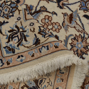 Nain, Handknotted rug from Iran/Persian, Multicolor, Beige, 205x124 cm.