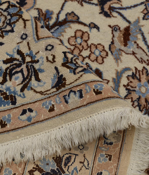 Nain, Handknotted rug from Iran/Persian, Multicolor, Beige, 205x124 cm.
