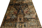 Orientmattor Kashmar 63101 classic carpet with intricate geometric patterns in warm tones, displayed in a well-lit setting.