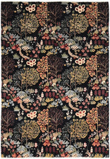 Handwoven Paradise Oriental rug by Orientmattor, 198x136 cm, detailed design with intricate patterns on soft fabric.
