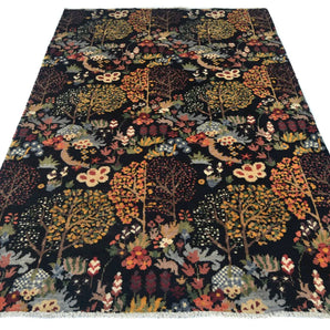 Handknuten Paradise Oriental design carpet in 198x136 cm, crafted by Orientmattor, featuring intricate patterns and rich colors.