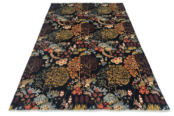Handknuten Paradise Oriental design carpet in 198x136 cm, crafted by Orientmattor, featuring intricate patterns and rich colors.