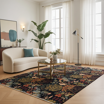 Handknuten Paradise Oriental design carpet by Orientmattor, 198x136 cm with intricate patterns and vibrant colors.