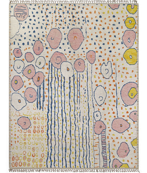 Moroccan design carpet by Orientmattor featuring intricate patterns and vibrant colors, shown in the 64878 model image.