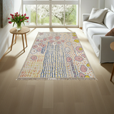 Orientmattor Moroccan 64878 design carpet with intricate orange and beige patterns, showcasing traditional Moroccan textile craftsmanship.