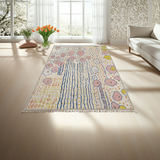 Orange Moroccan 64878 design carpet by Orientmattor featuring intricate geometric patterns and traditional Moroccan craftsmanship.