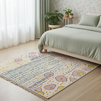 Orientmattor Moroccan 64878 design carpet with intricate patterns and vibrant colors, showcasing detailed craftsmanship.