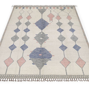 Orientmattor Moroccan 64886 design carpet featuring intricate patterns and rich colors on a textured surface.