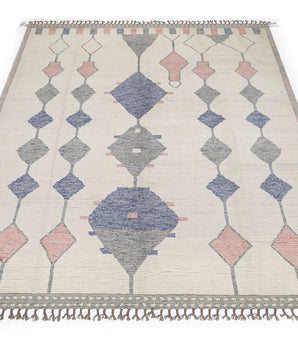 Orientmattor Moroccan 64886 design carpet featuring intricate patterns and rich colors on a textured surface.