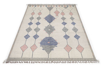 Orientmattor Moroccan 64886 design carpet featuring intricate patterns and rich colors on a textured surface.