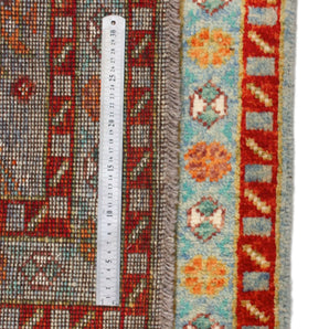 Handknuten Gabbeh Matta Abshar Oriental 222x76 cm with intricate patterns, crafted by Orientmattor.