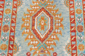 Handknuten Gabbeh Matta Abshar Oriental, 222 x 76 cm, woven by Orientmattor, featuring traditional geometric patterns.