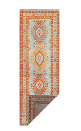 Orientmattor Gabbeh handknuten Abshar Oriental rug, 222 x 76 cm, detailed woven pattern in warm tones.