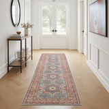 Handwoven Gabbeh rug by Orientmattor, Abshar Oriental style, 290 x 80 cm, featuring traditional geometric patterns.